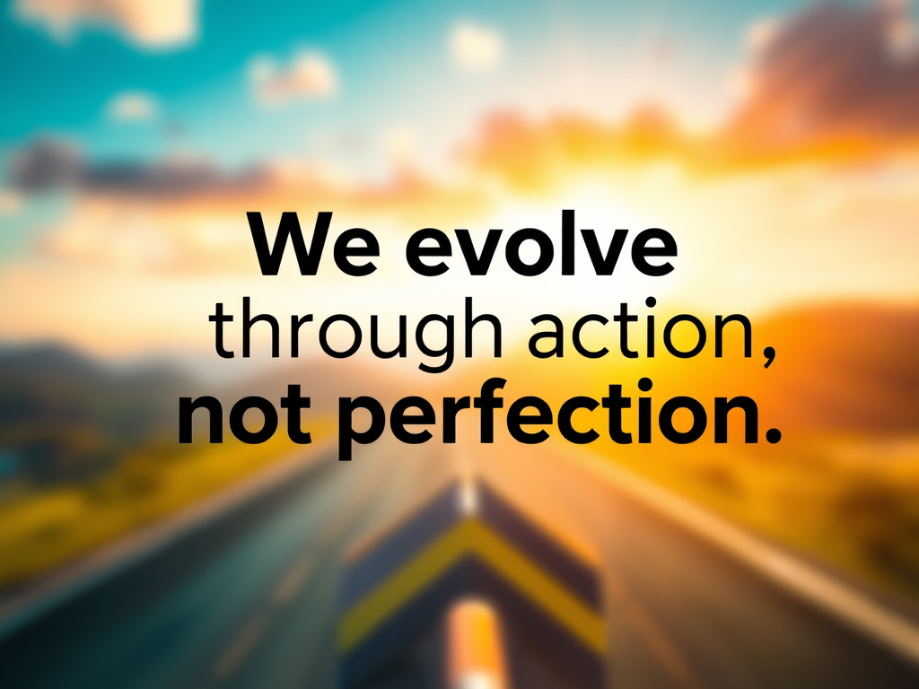 We Evolve Through Action, Not Perfection